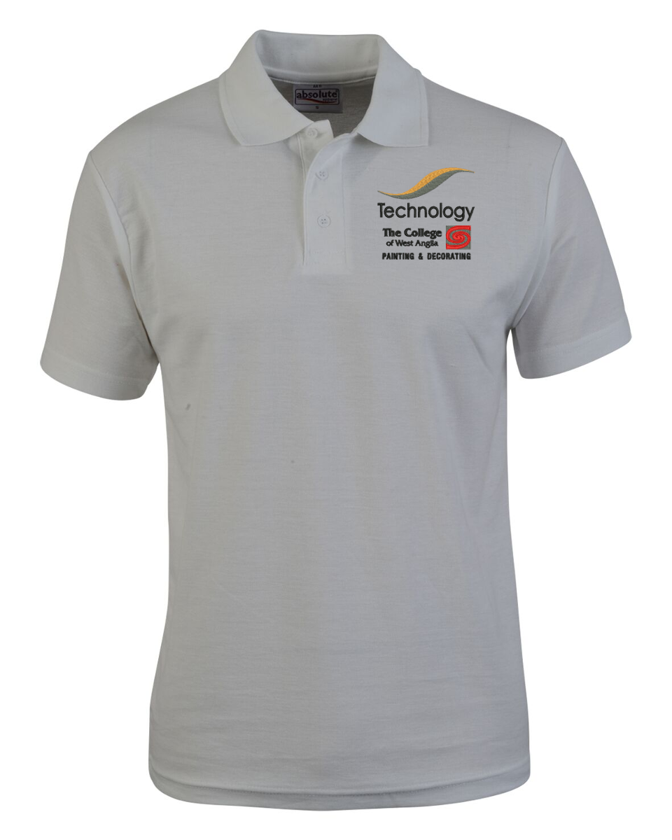 Technology Painting Decorating White Polo Shirt Ucc003 La