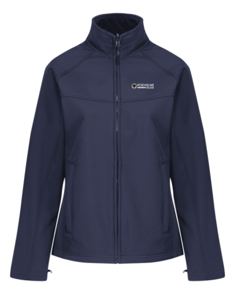TRA645 Ladies Navy Softshell Jacket C/W Riseholme Logo