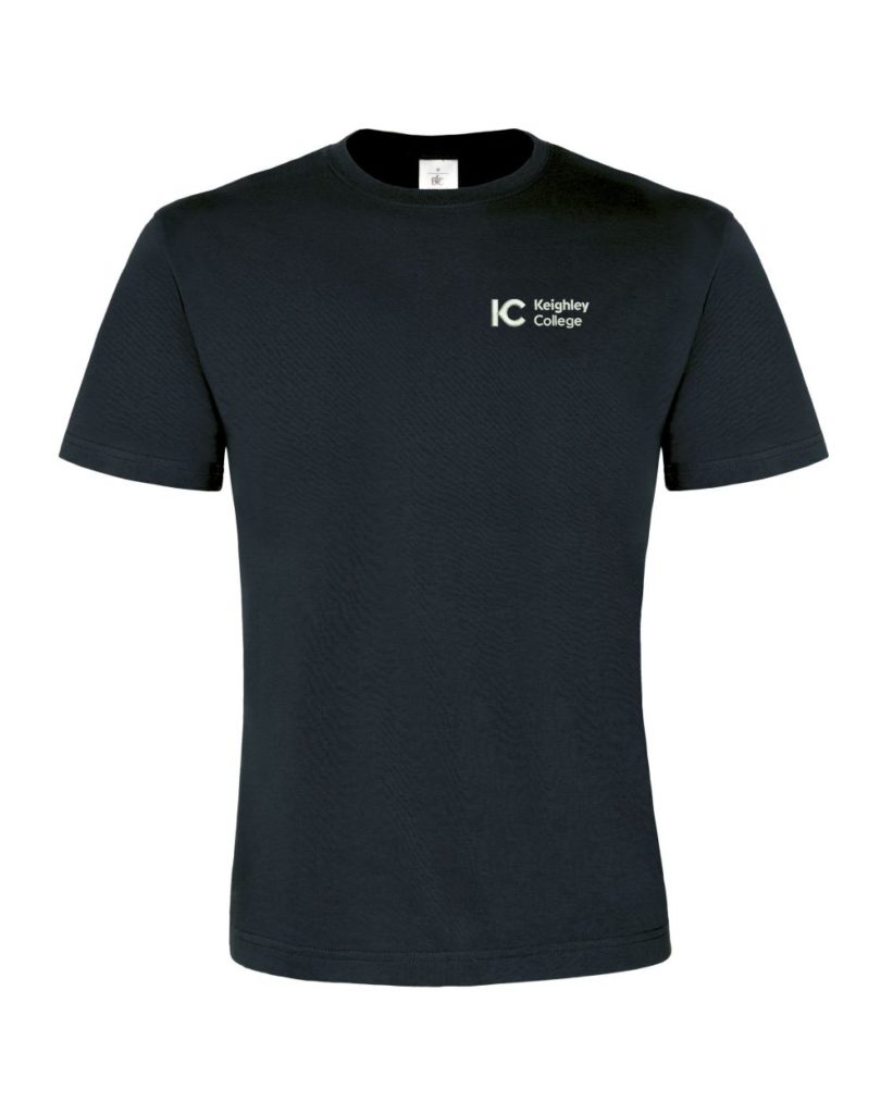KC Mens TU004 B&C T Shirt Black C/W logo LA Clothing Solutions