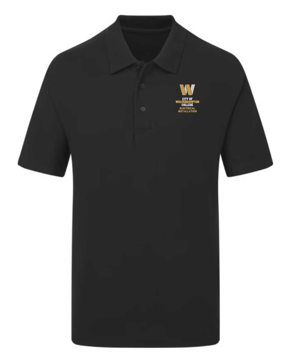 WolvColl UCC003 Electrical Installation Black Polo