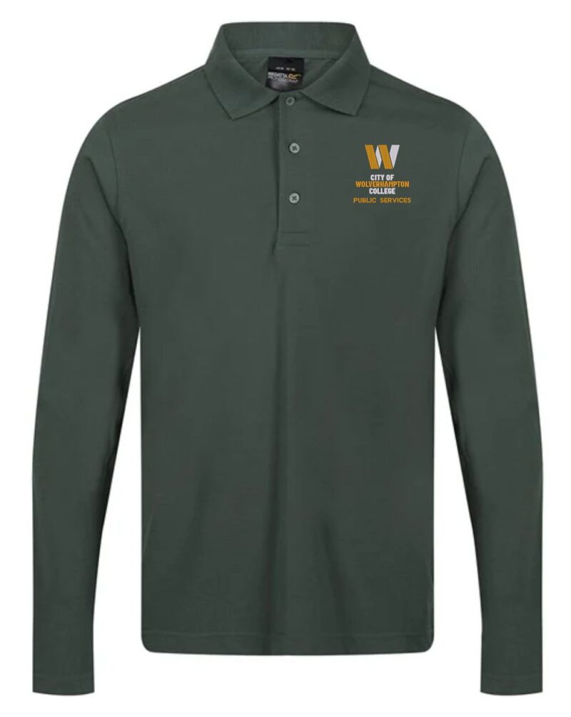 WolvColl Public TRS222 L/S Polo Dark Green