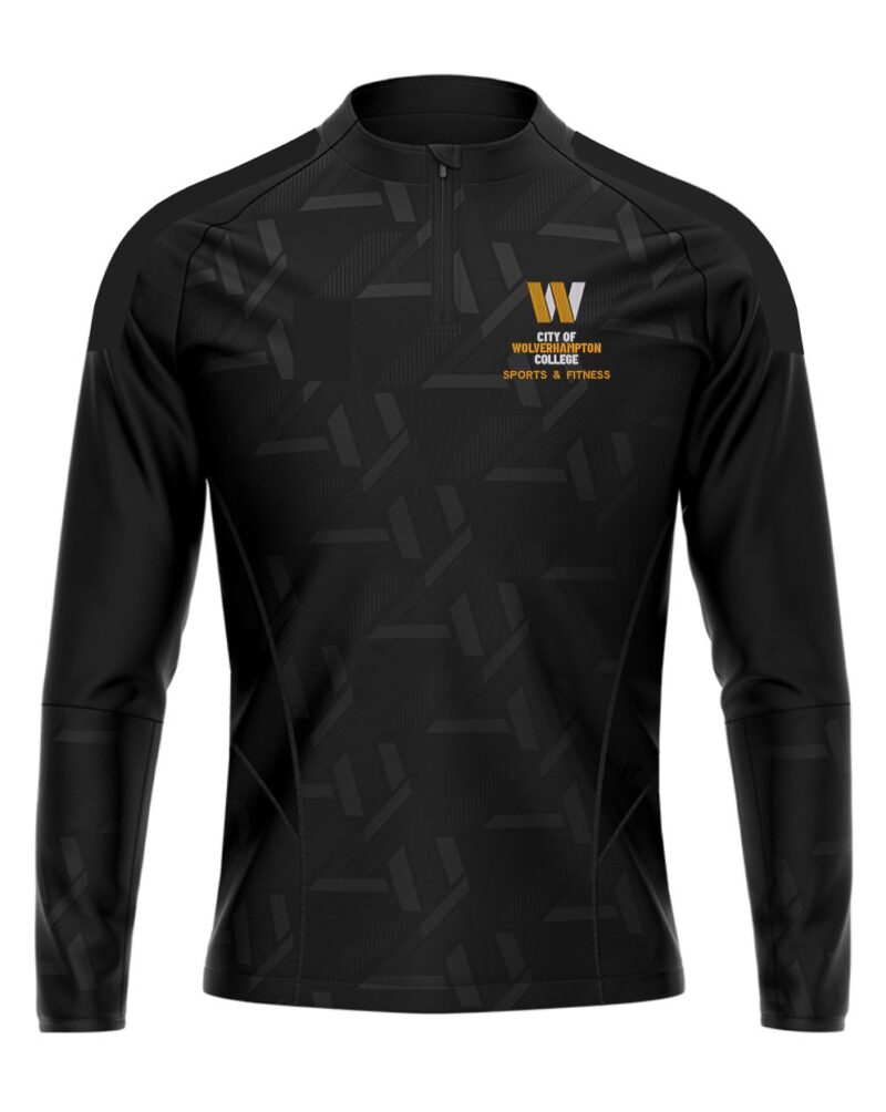 WolvColl Sports Impact DU383 1/4 Zip PER Top Black