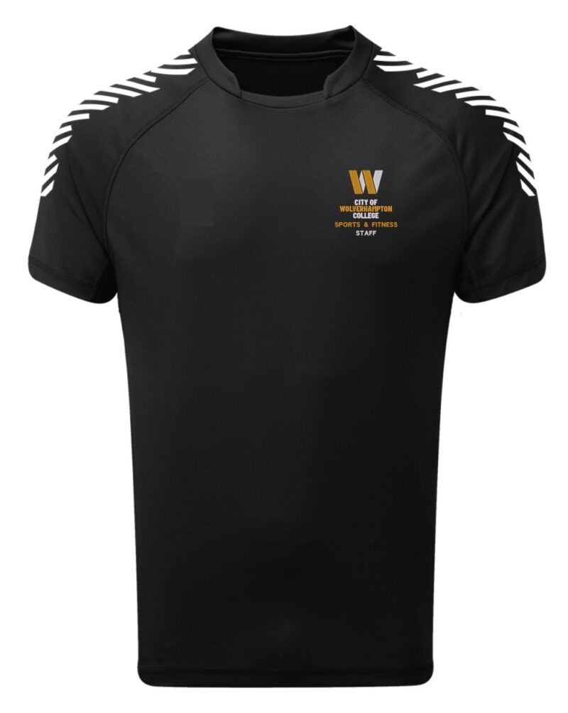 WHITE TRIM Wolv Sports Staff DU009W Wms T Shirt Blk