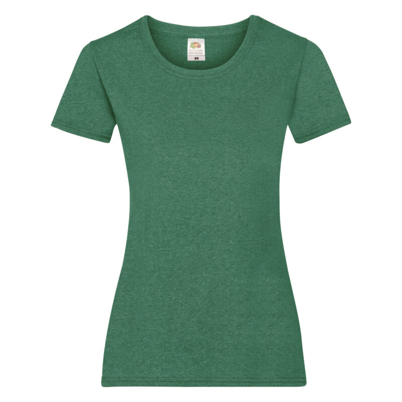 Fruit Of The Loom Ladies' Valueweight T-Shirt Retro Heather Green