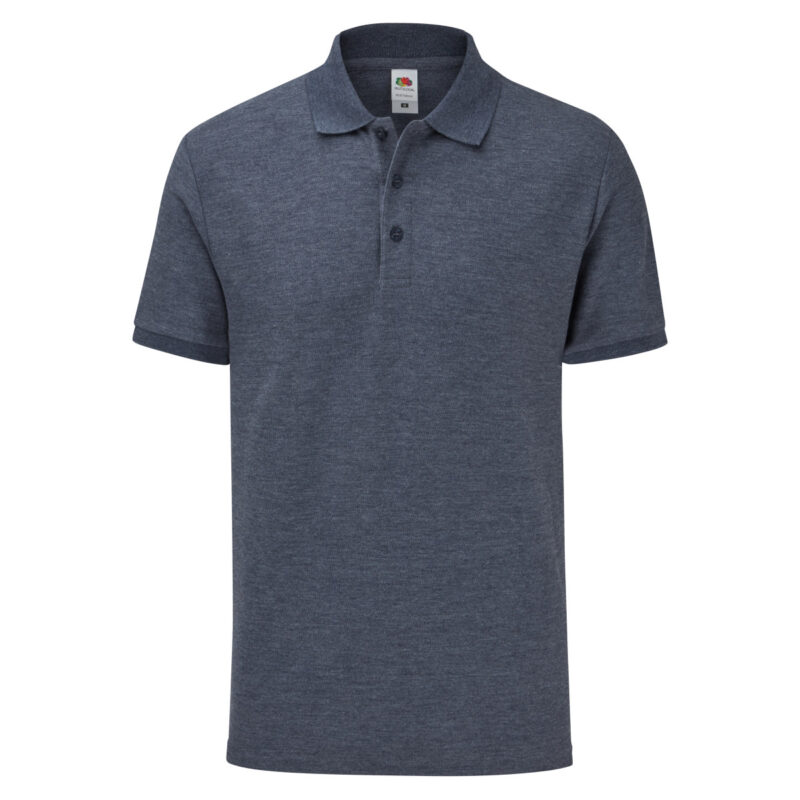 Fruit Of The Loom Men's 65/35 Tailored Fit Polo Vintage Heather Navy