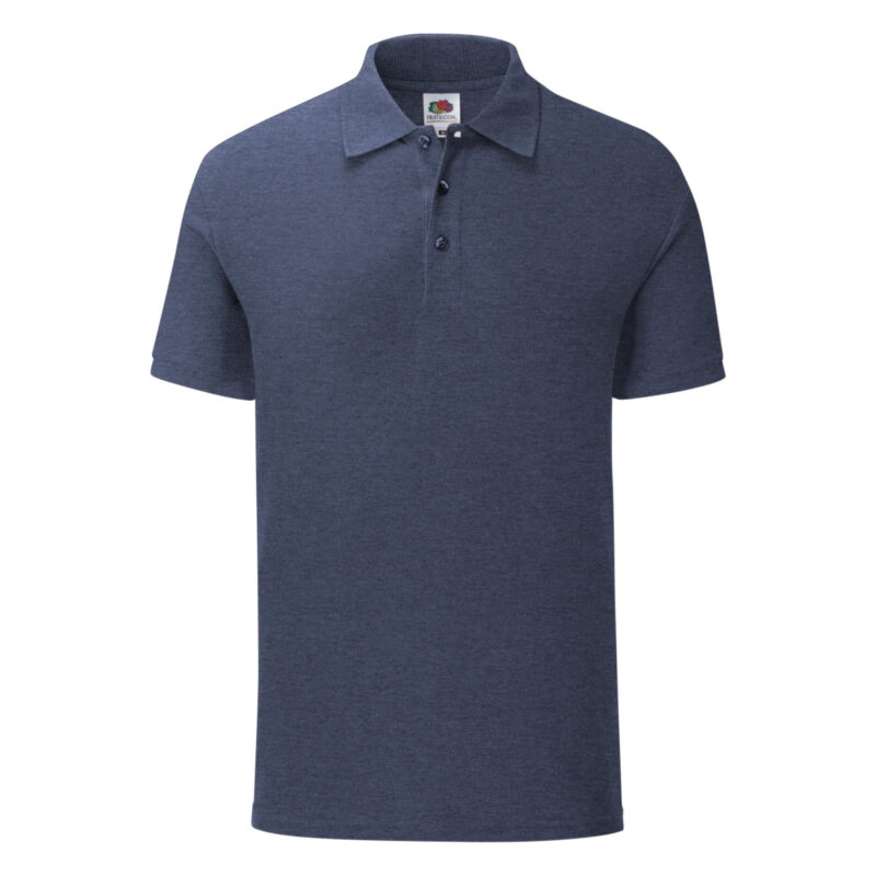 Fruit Of The Loom Men's Iconic Polo Vintage Heather Navy