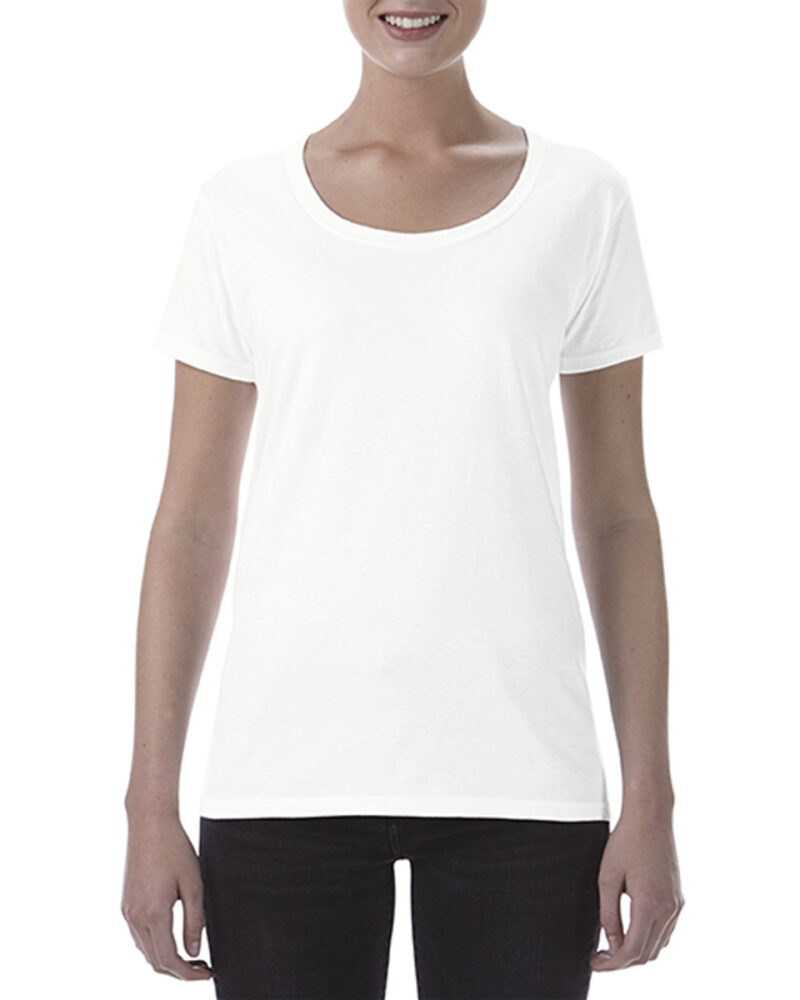 Gildan Softstyle® Ladies' Deep Scoop T-Shirt White