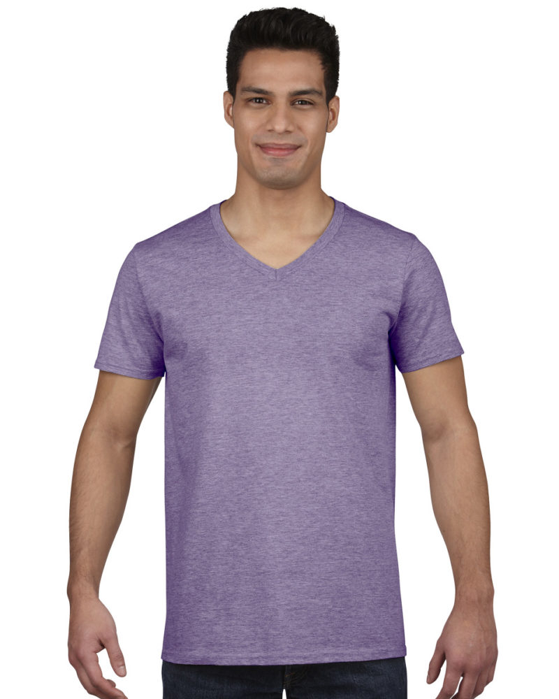 Gildan Mens Soft Style V-Neck T-Shirt