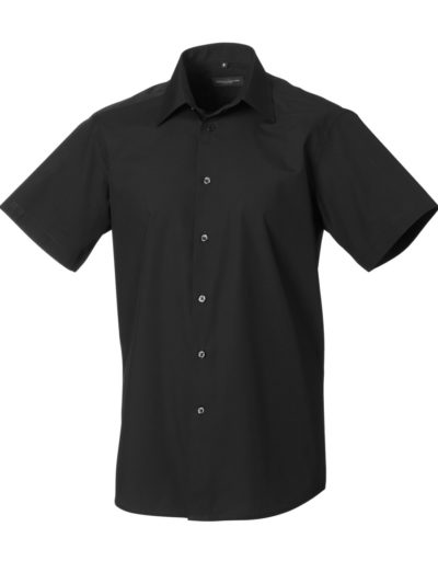 Russell Collection Men's Short Sleeve Polycotton Easy Care Tailored Poplin Shirt (925M)