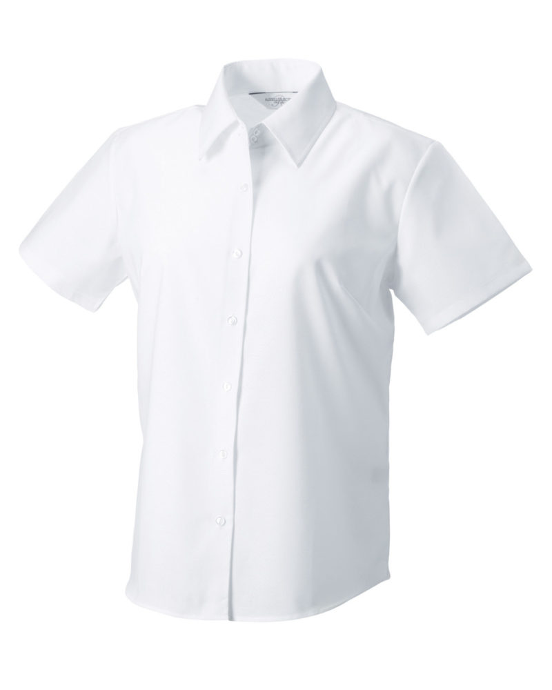Russell Collection Ladies' Short Sleeve Easy Care Oxford Shirt (933F)
