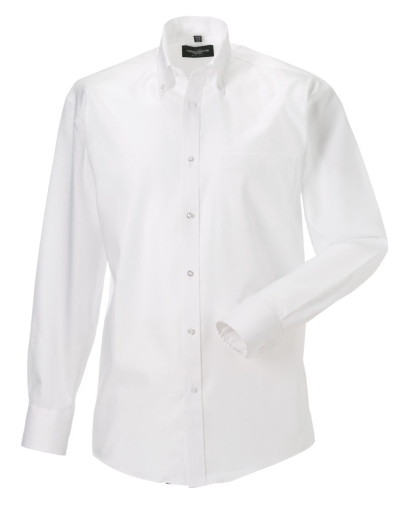 Russell Collection Men's Long Sleeve Ultimate Non-Iron Shirt White