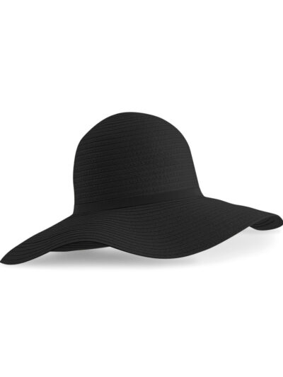Beechfield Marbella Wide-Brimmed Sun Hat Black