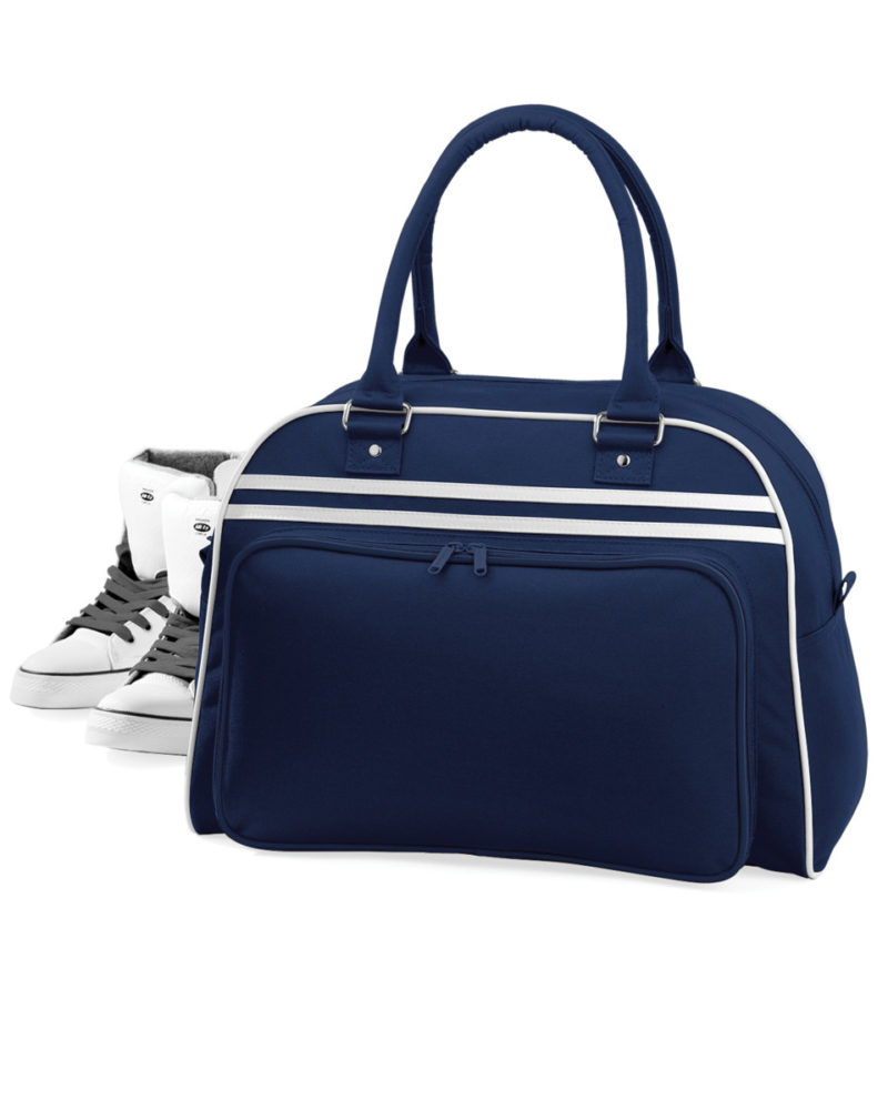 Bagbase Retro Bowling Bag French Navy and White