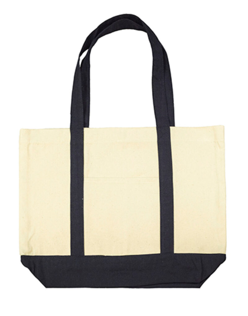 Bags By Jassz Canvas Shopping Bag Natural and Navy