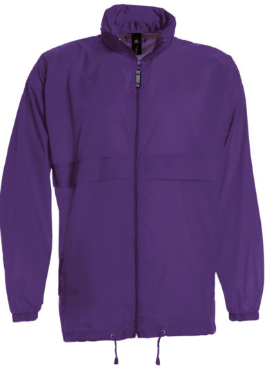 B&C Men's Sirocco Windbreaker Jacket Purple