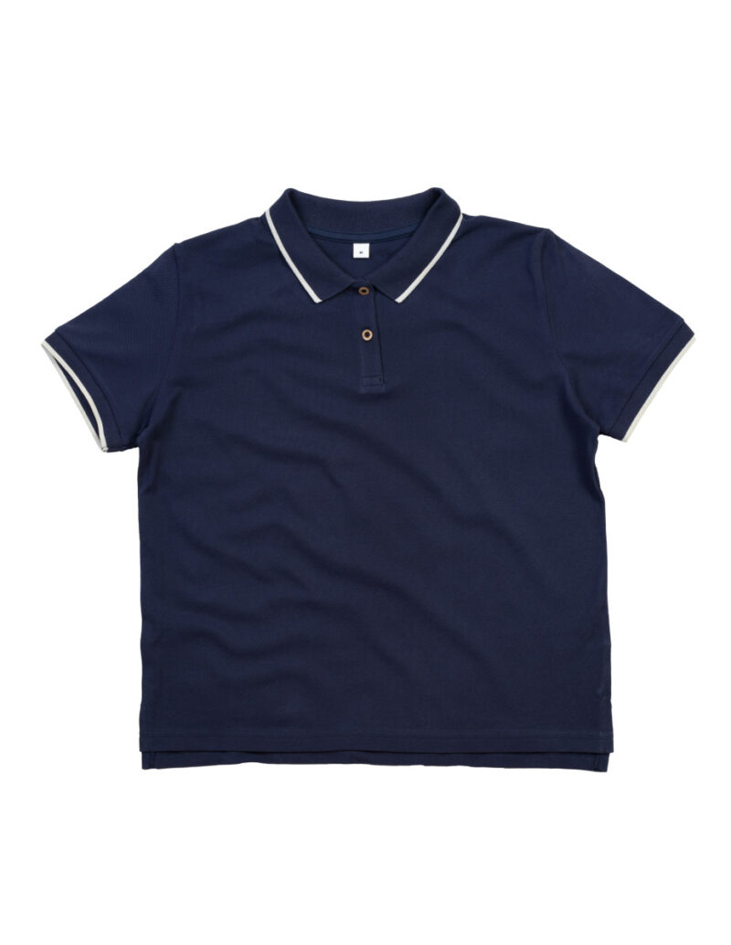 Mantis The Women's Tipped Polo Navy and White