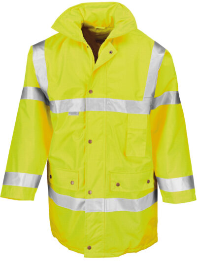 Result Safeguard Motorway Coat Hi-Vis Yellow