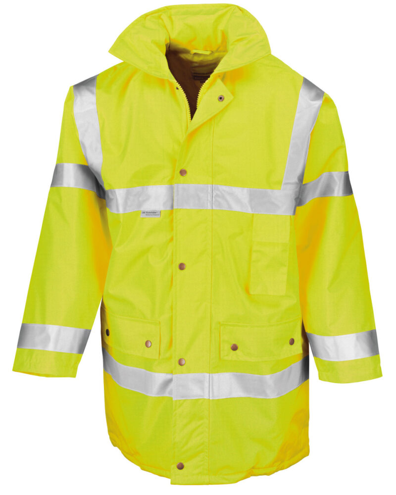 Result Safeguard Motorway Coat Hi-Vis Yellow