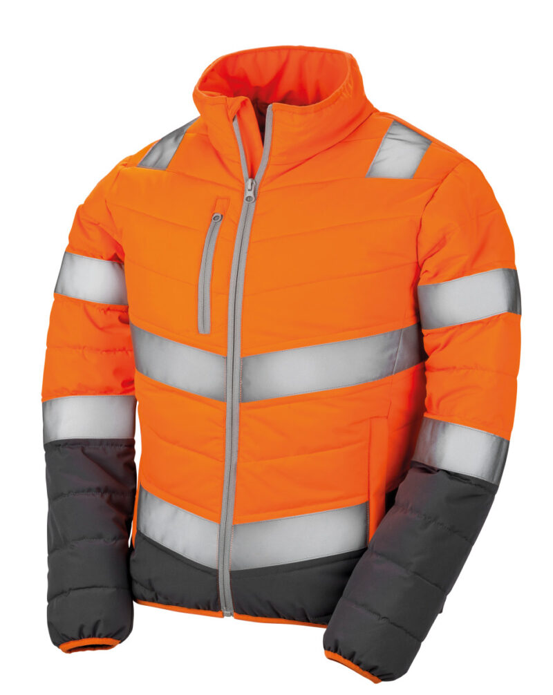 Result Safeguard Women's Soft Padded Safety Jacket Fluorescent Orange