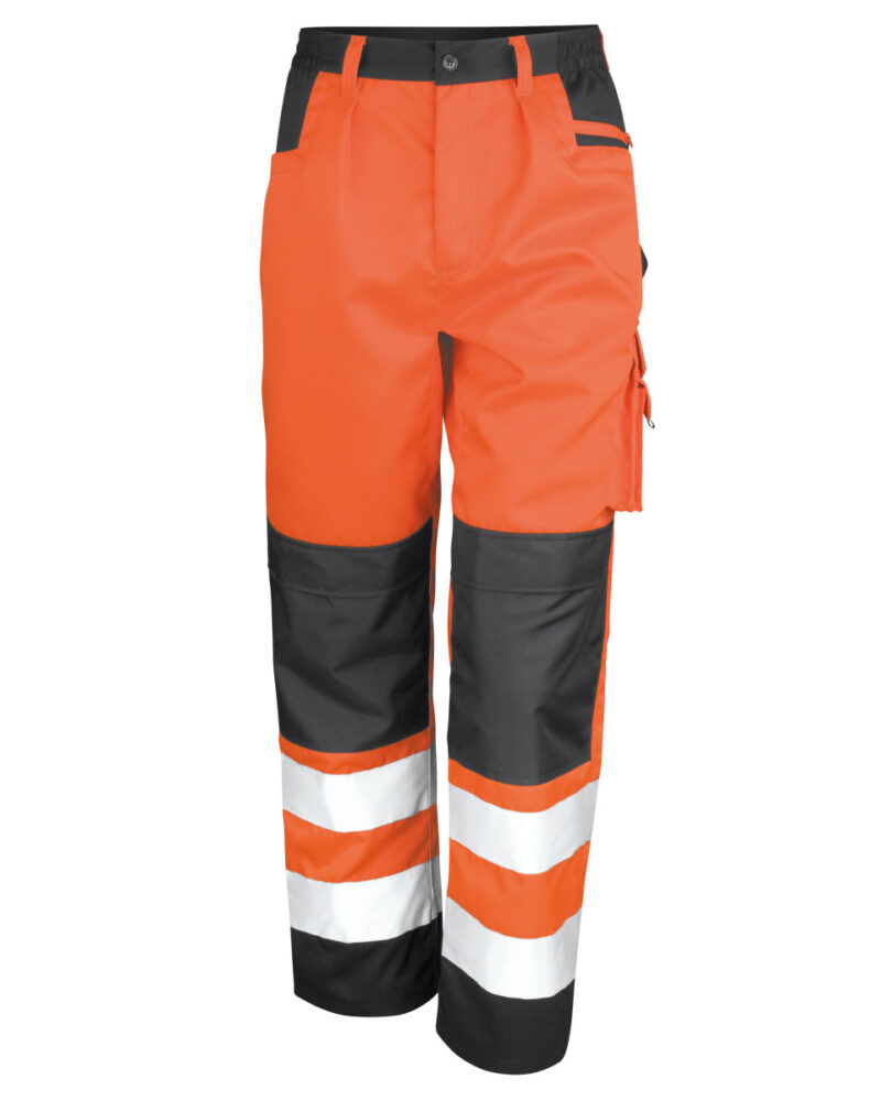 Result Safeguard Safety Cargo Trousers Hi Vis Orange