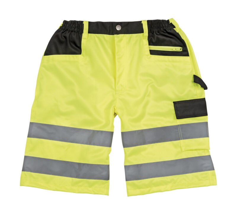 Result Safeguard Safety Cargo Shorts Fluro Yellow