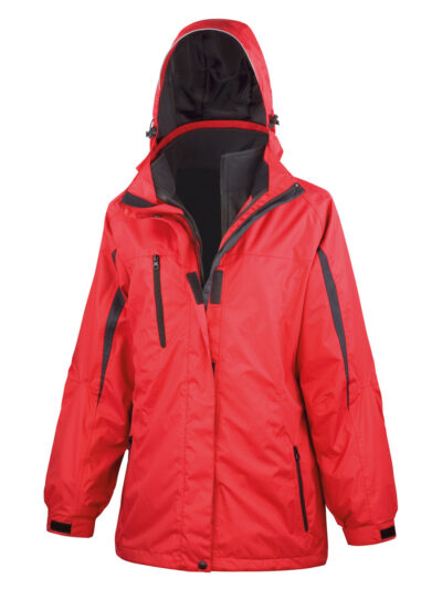 Result Women's 3-in-1 Journey Jacket with softshell inner Red and Black