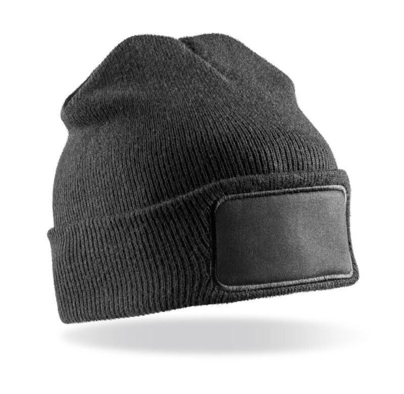 Result Winter Essentials Double Knit Thinsulate™ Printers Beanie Black