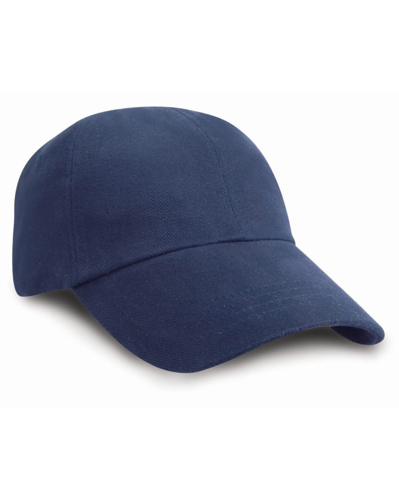 Result Headwear Low Profile Brushed Cotton Cap Navy Blue