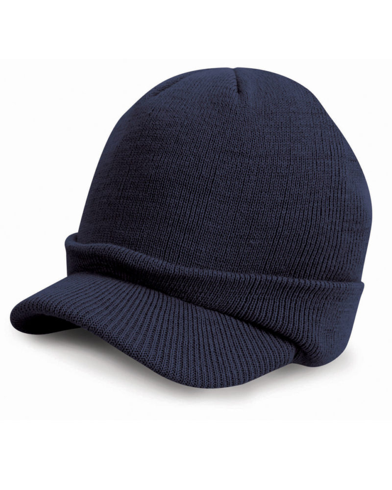 Result Winter Essentials Esco Army Knitted Hat Navy Blue
