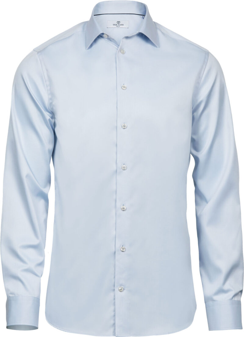 Tee Jays Men's Luxury Slim Fit Shirt Light Blue