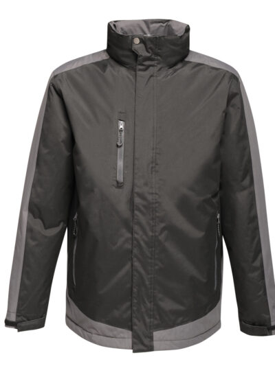 Regatta Contrast Men's Insulated Breathable Jacket Black and Seal Grey