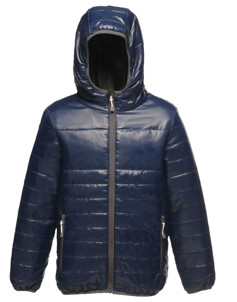Regatta Junior Kid's Stormforce Thermal Hooded Jacket Navy Blue