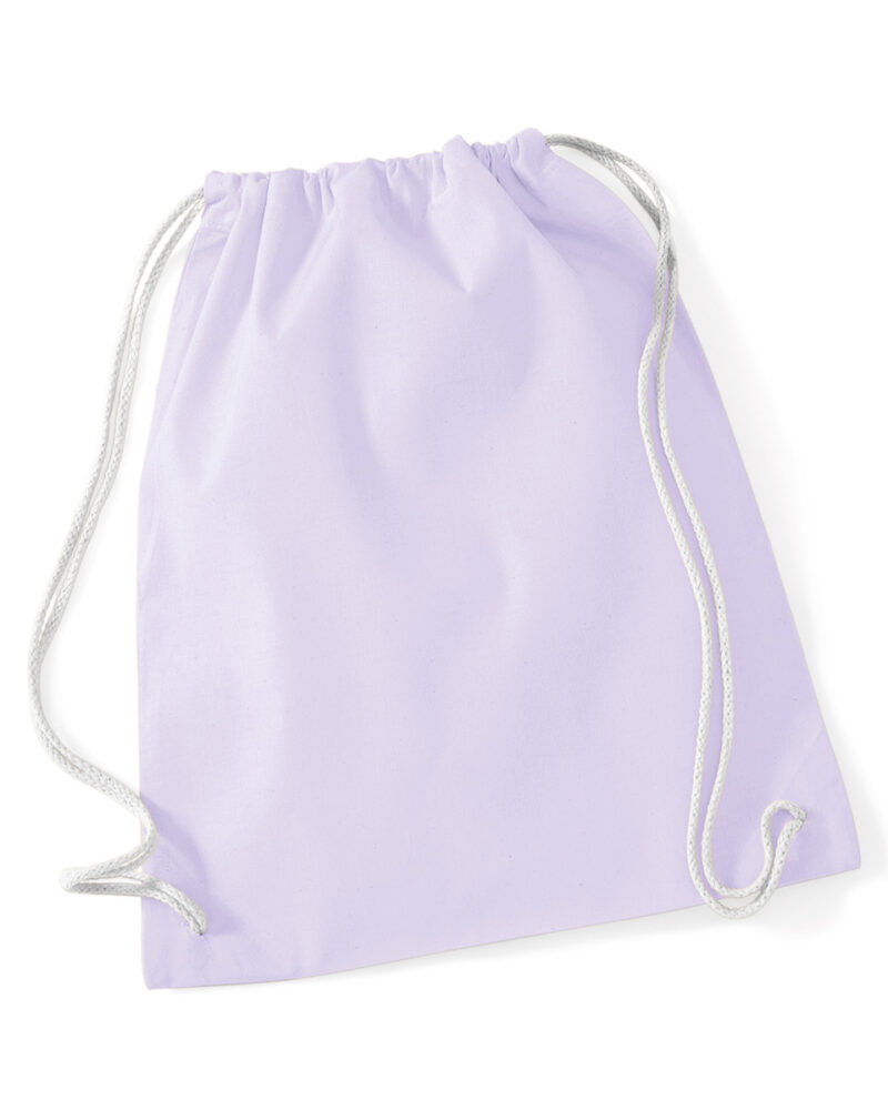 Westford Mill Cotton Gymsac Lavender and White