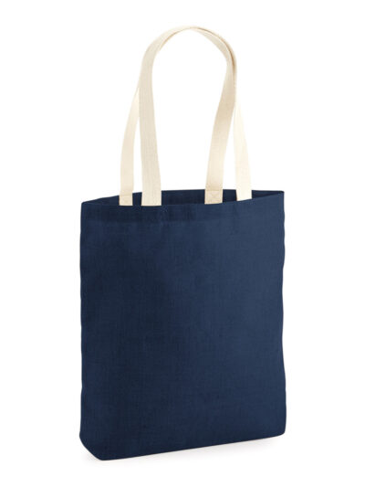 Westford Mill Unlaminated Jute Tote Navy and Natural