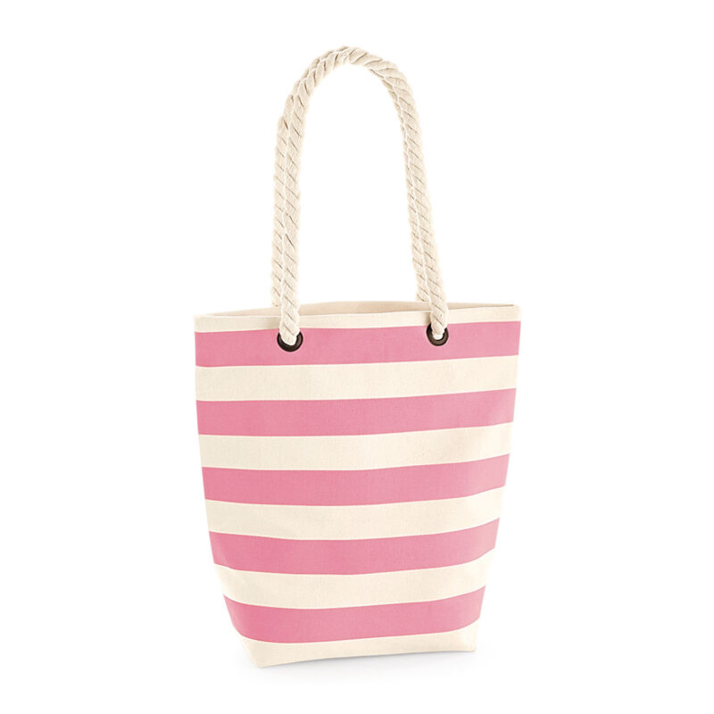 Westford Mill Nautical Tote Natural and Pink