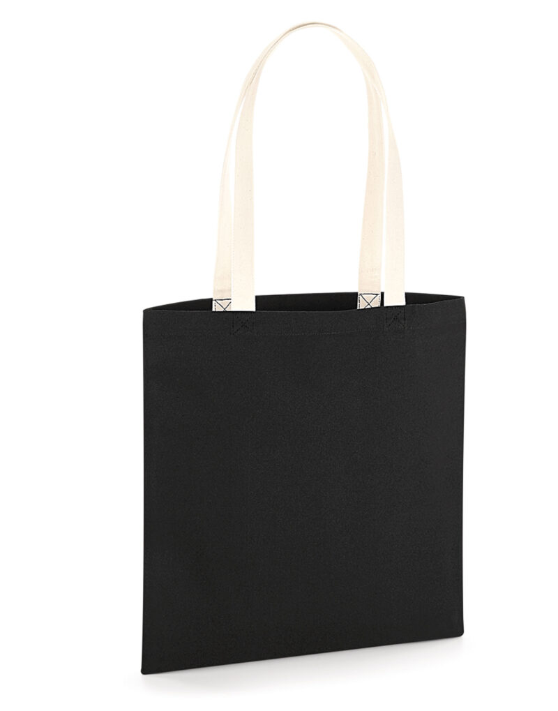 Westford Mill EarthAware® Organic Bag for Life - Contrast Handles Black and Natural