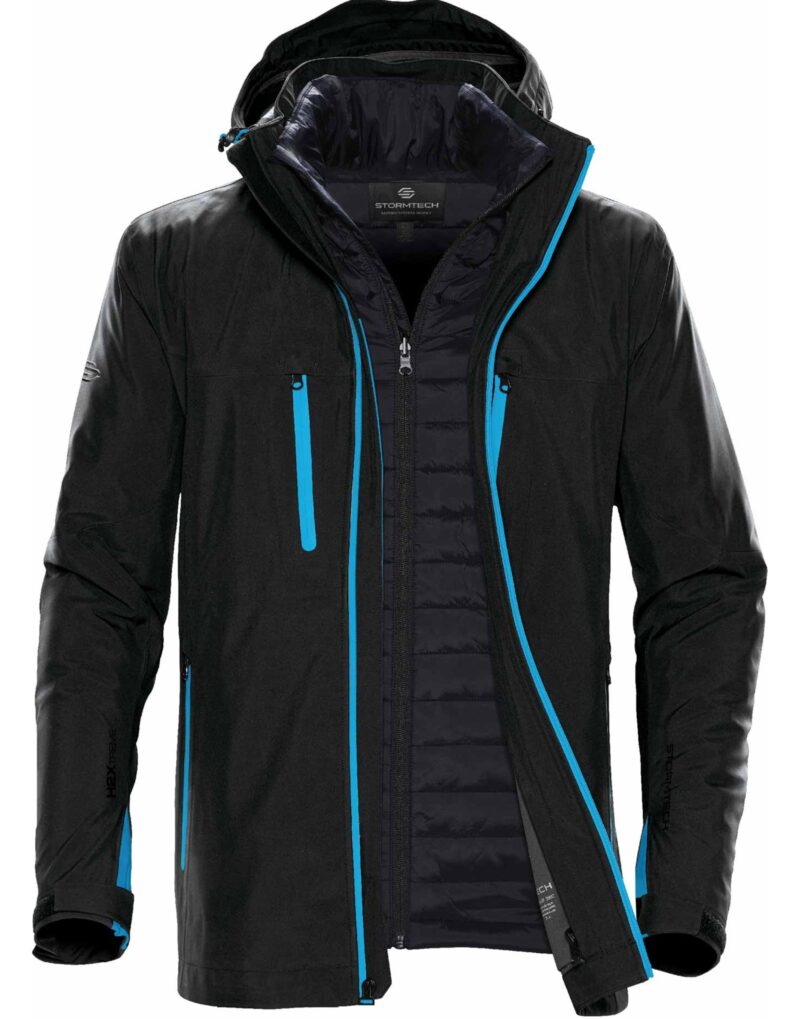 Stormtech Men's Matrix System Jacket Black and Electric Blue