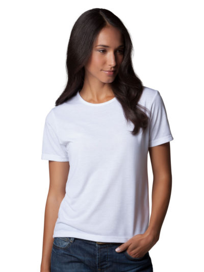 Women's Short Sleeve Subli Plus Round Neck T-Shirt
